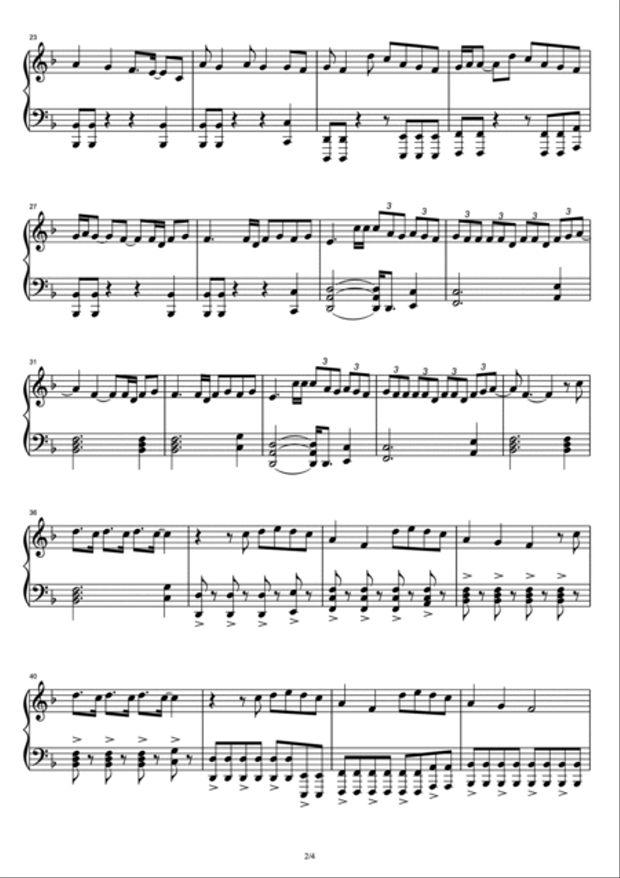 Happier Happier Piano Solo scores gallery preview page 2