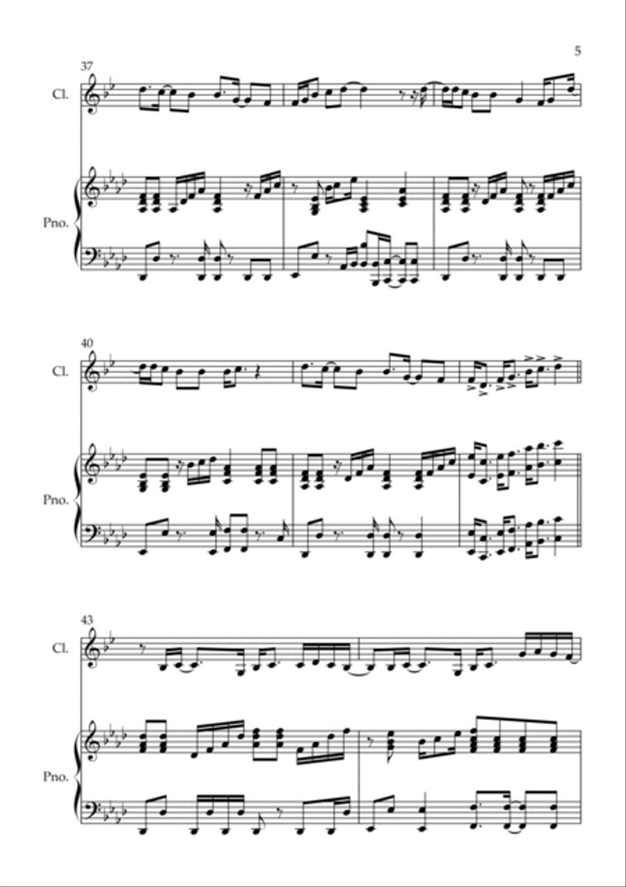 Butter B-Flat Clarinet scores gallery preview page 5