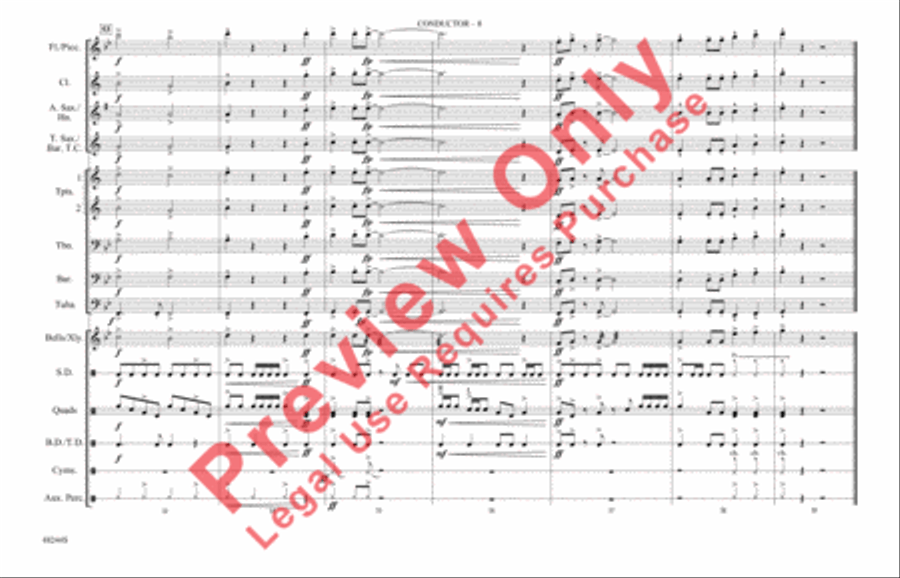 Danger Zone Marching Band scores gallery preview page 9