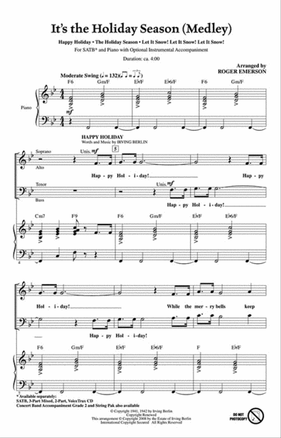 It's the Holiday Season It's the Holiday Season 4-Part scores gallery preview page 2