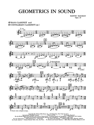 Geometrics in Sound, Op. 29: B-flat Bass Clarinet