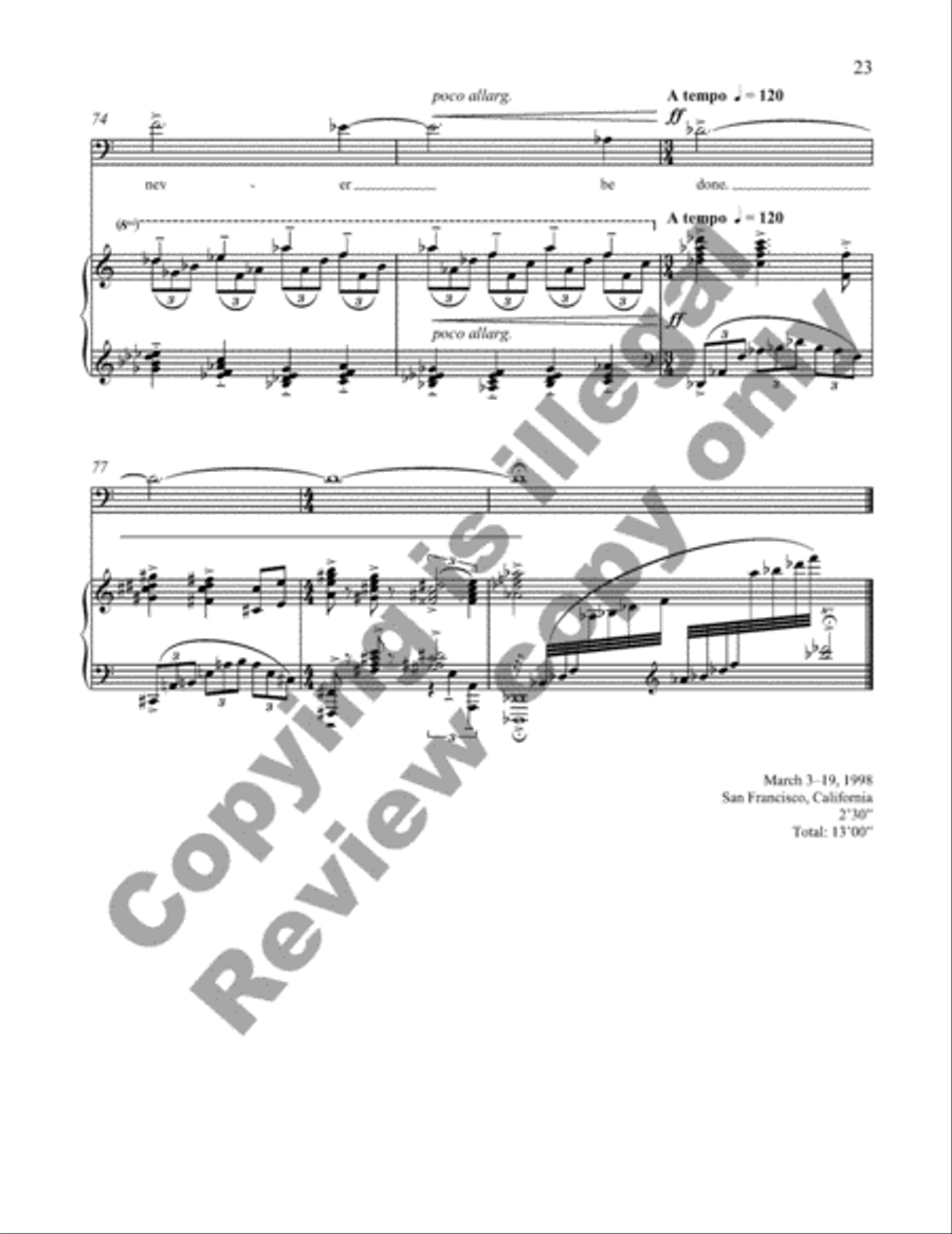 Everyone Sang: Four Songs for Baritone and Piano image number null