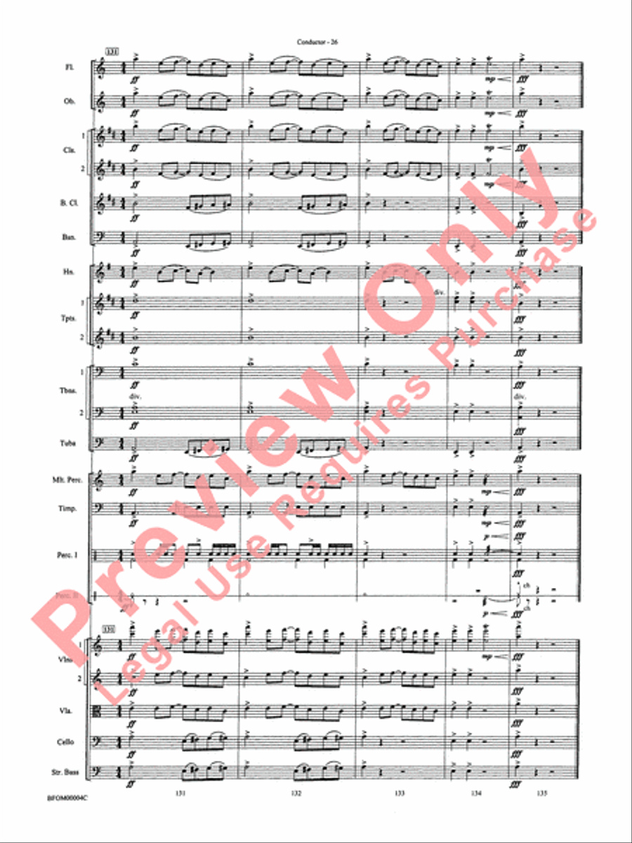 Rites of Tamburo Full Orchestra scores gallery preview page 29