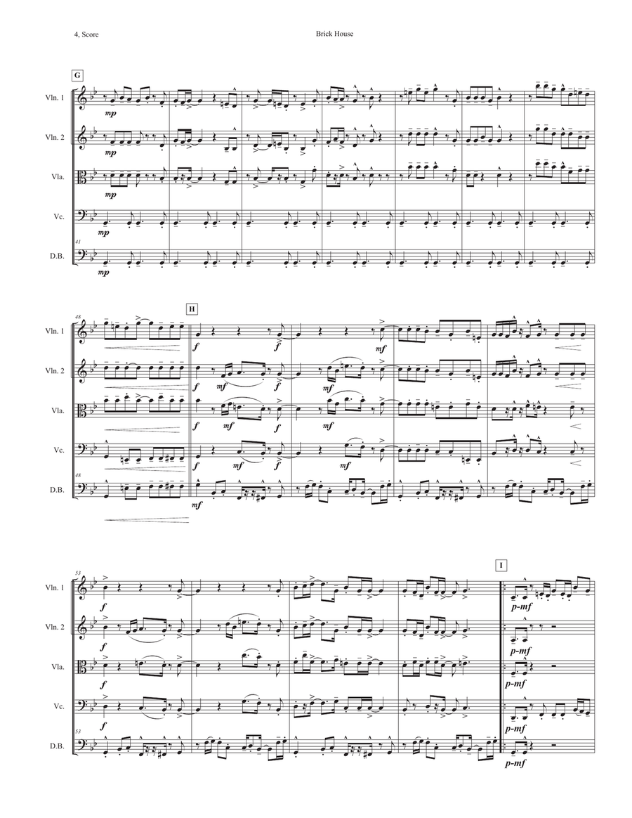 Brick House String Orchestra scores gallery preview page 4