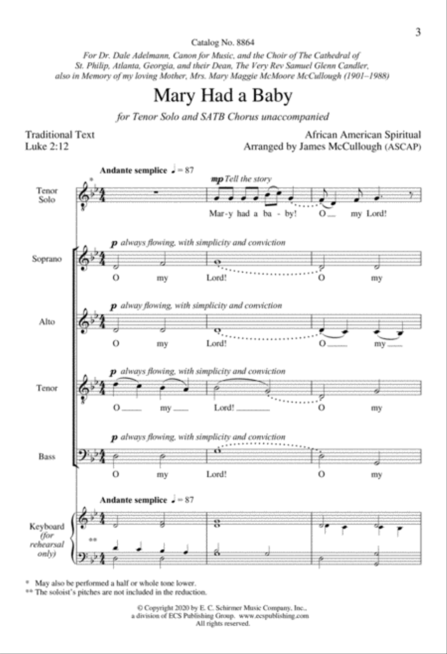 Mary Had a Baby 4-Part scores gallery preview page 2