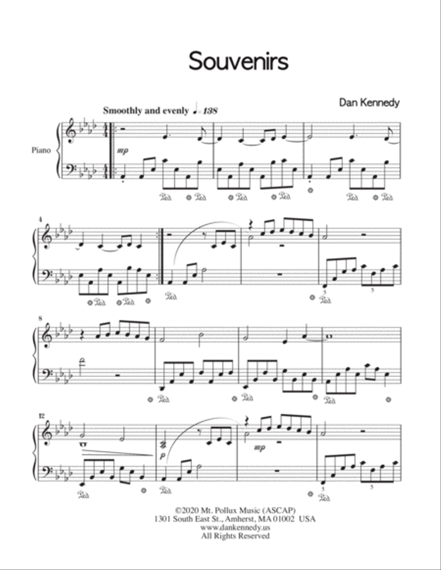 Souvenirs Piano Solo scores gallery preview page 2