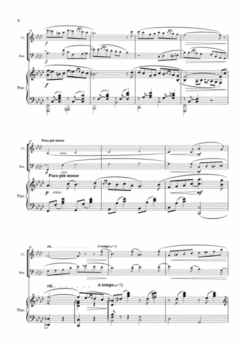 Tchaikovsky - Romance Op.5 - Clarinet Bassoon & Piano