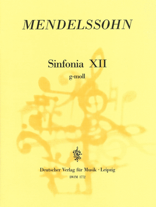 Sinfonia XII in G minor MWV N 12