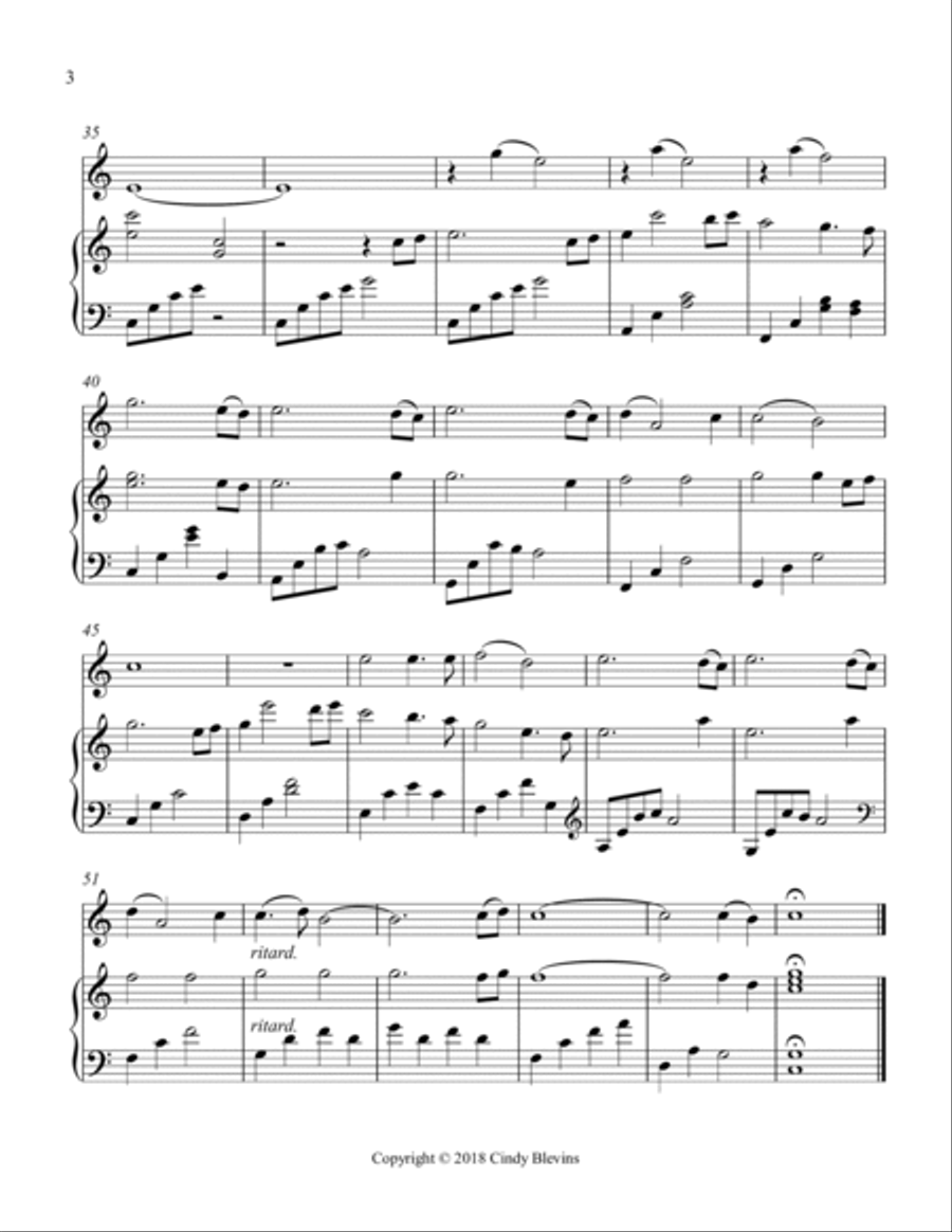 Water's Edge, for Harp and Violin String Duet scores gallery preview page 4
