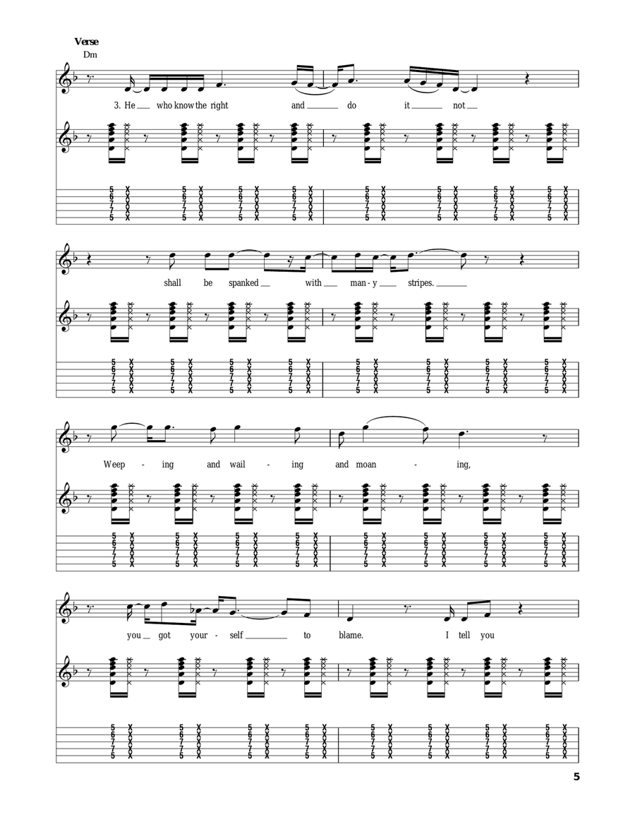 Marcus Garvey Marcus Garvey Acoustic Guitar scores gallery preview page 5