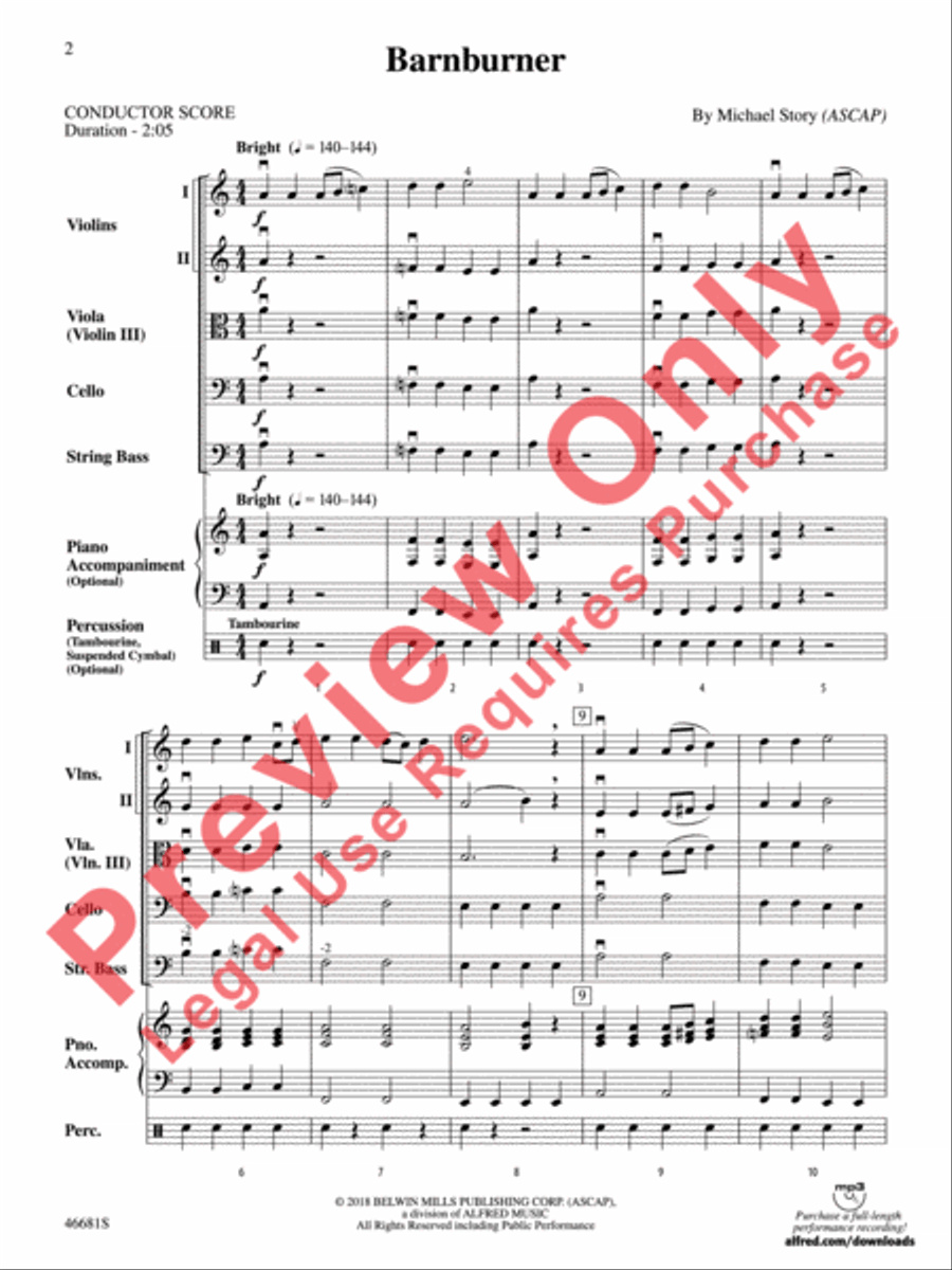 Barnburner String Orchestra scores gallery preview page 3