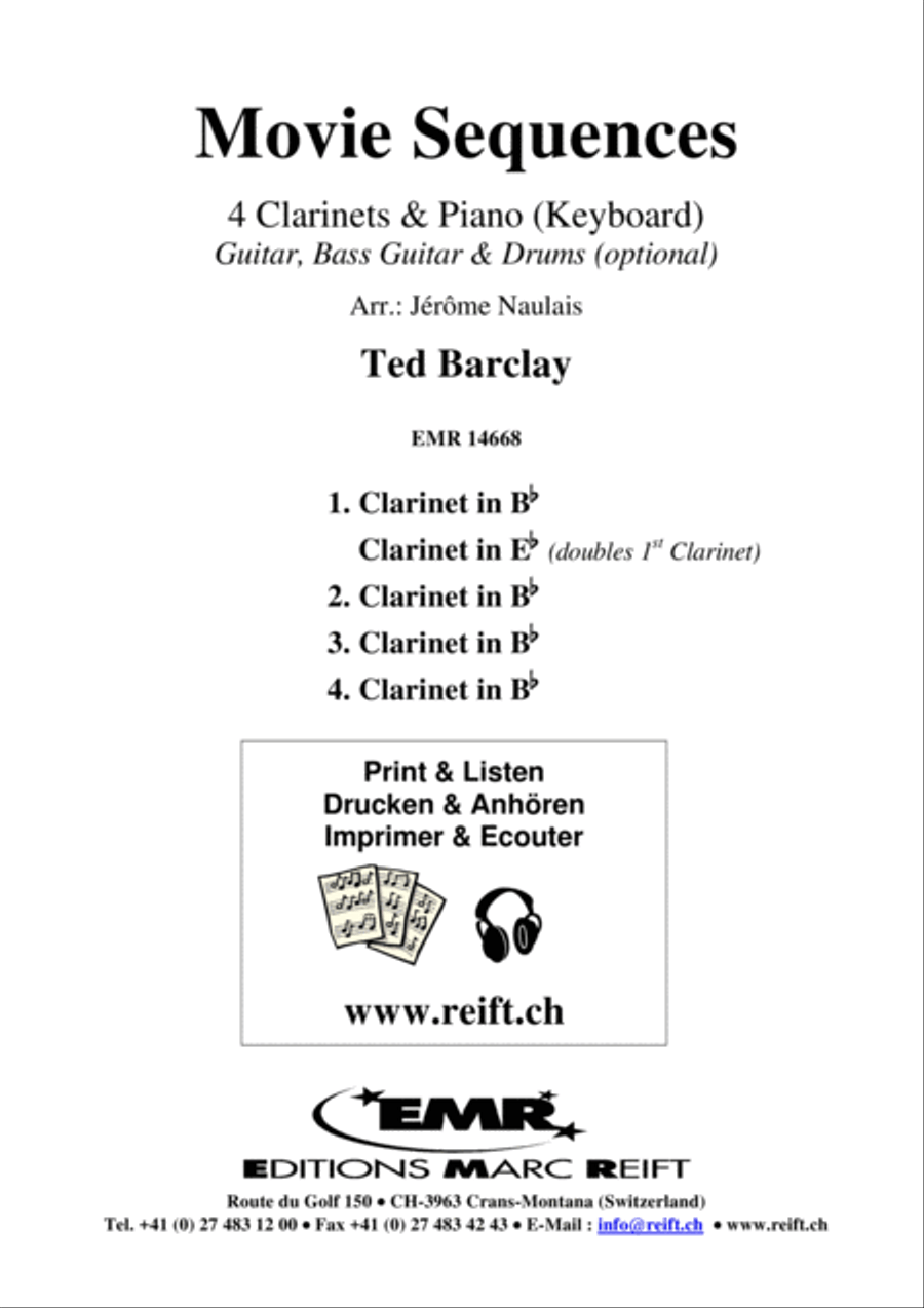 Movie Sequences Movie Sequences Clarinet scores gallery preview page 2