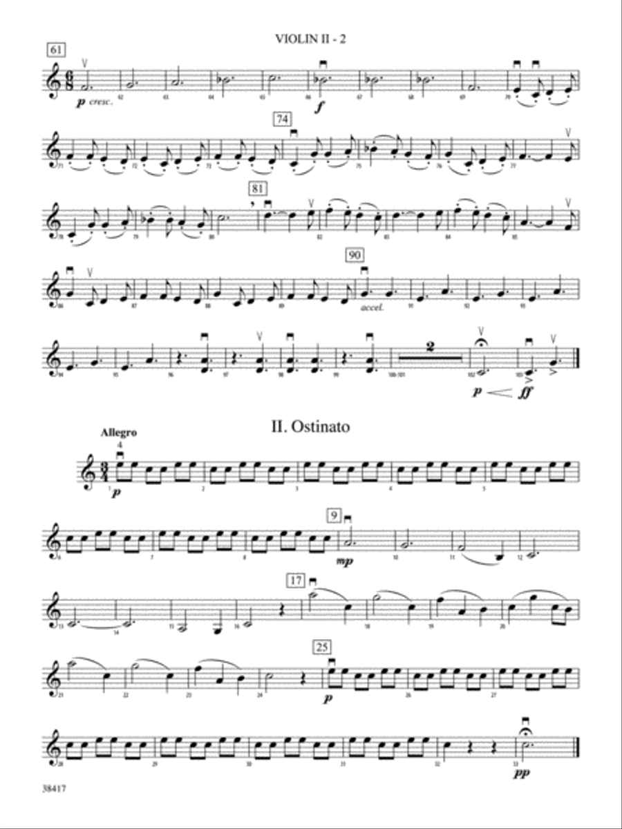 Themes from St. Paul's Suite: 2nd Violin String Orchestra scores gallery preview page 2