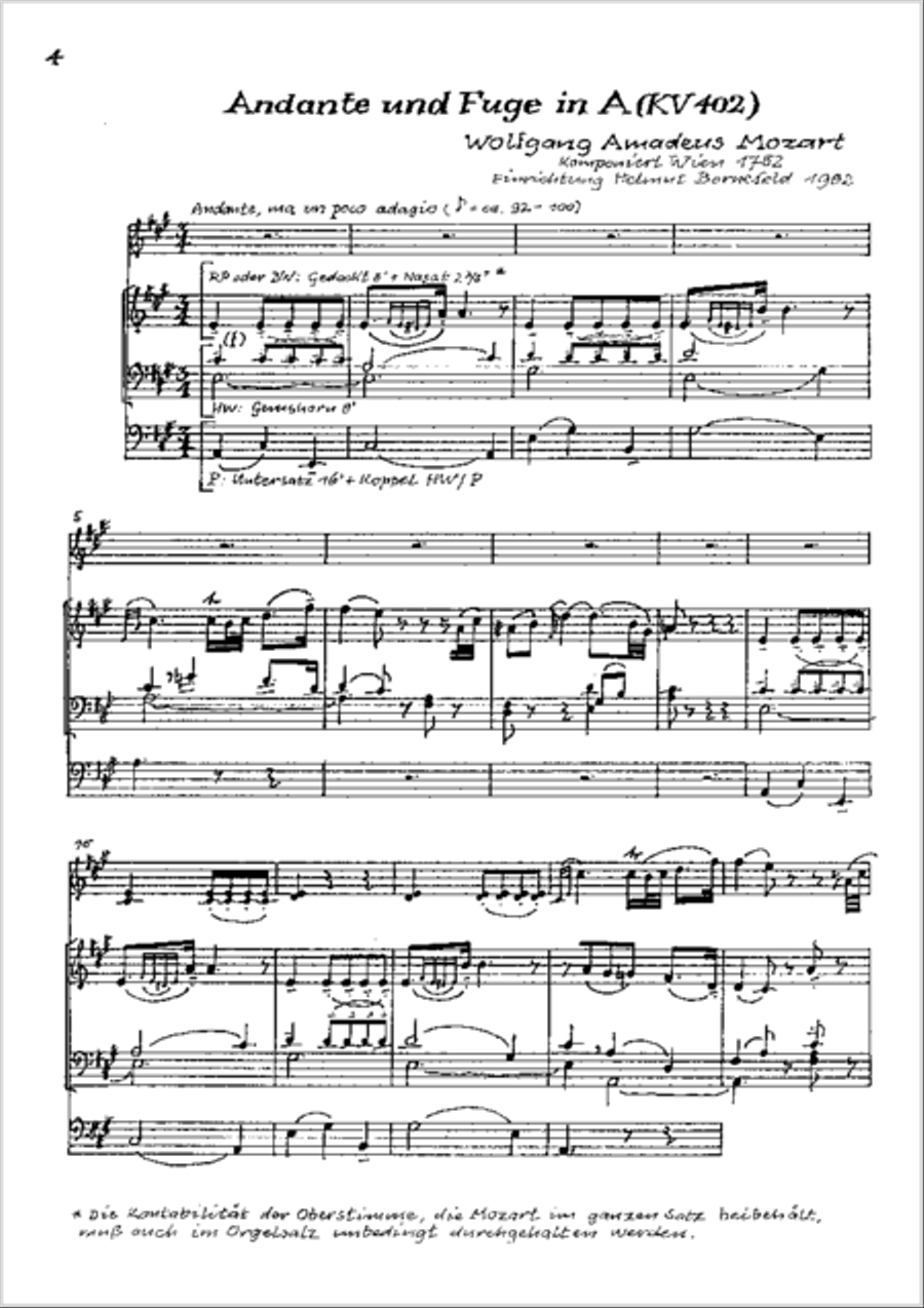 Andante und Fuge in A Violin scores gallery preview page 20