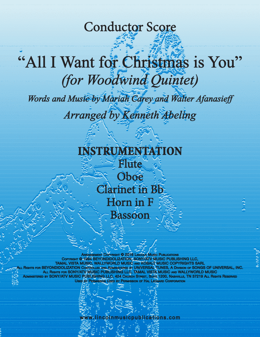 All I Want For Christmas Is You Woodwind Quintet scores gallery preview page 1