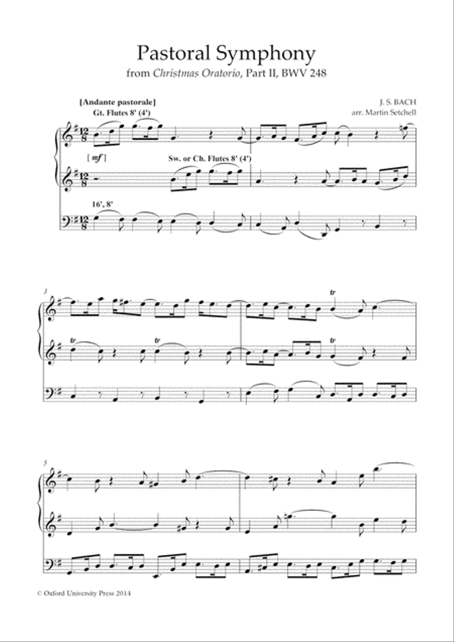 Pastoral Symphony, from Christmas Oratorio, Part II, BWV 248 Organ Solo scores gallery preview page 2