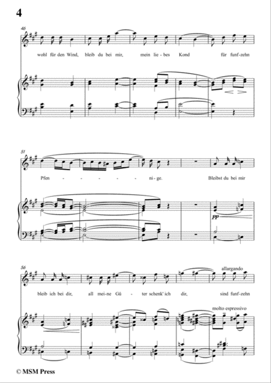 Richard Strauss-Für Funfzehn Pfennige in A Major,for Voice and Piano Voice Solo scores gallery preview page 6