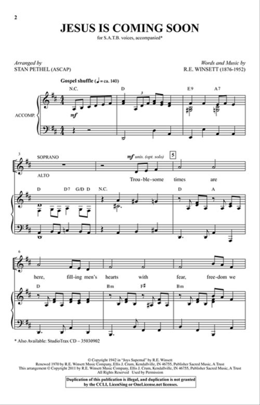 Jesus Is Coming Soon 4-Part scores gallery preview page 2