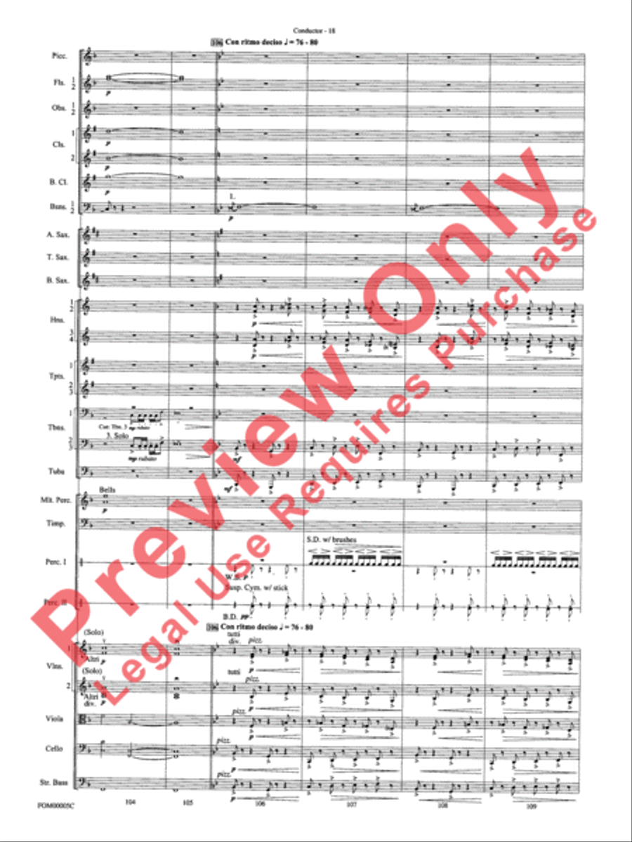 An American in Paris Suite Full Orchestra scores gallery preview page 21