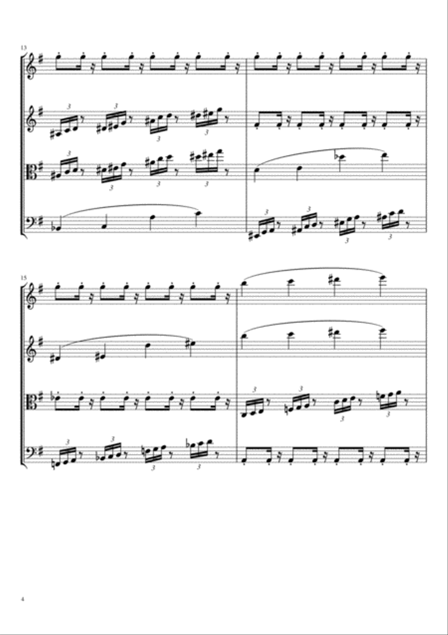 Bikes Bikes String Quartet scores gallery preview page 4