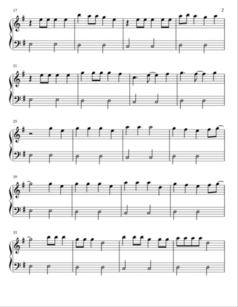 Playing With Fire Easy Piano scores gallery preview page 2
