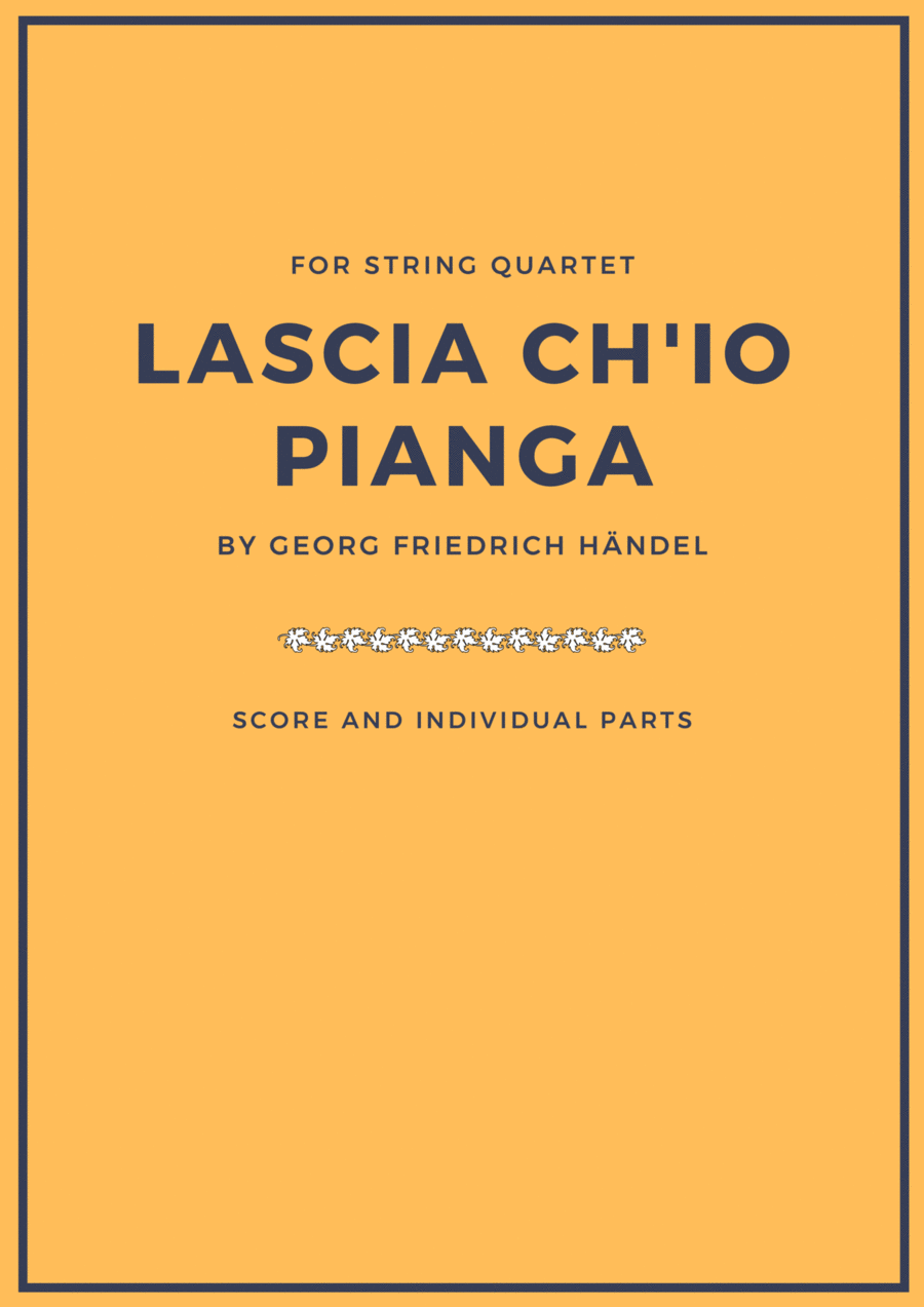 Lascia Ch'Io Pianga - For String Quartet String Quartet scores gallery preview page 1