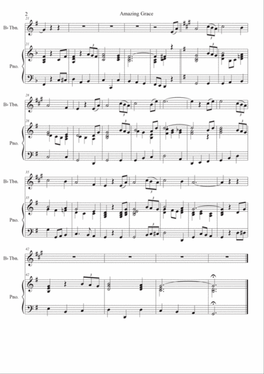 Five Sacred Songs - trombone with piano accompaniment image number null