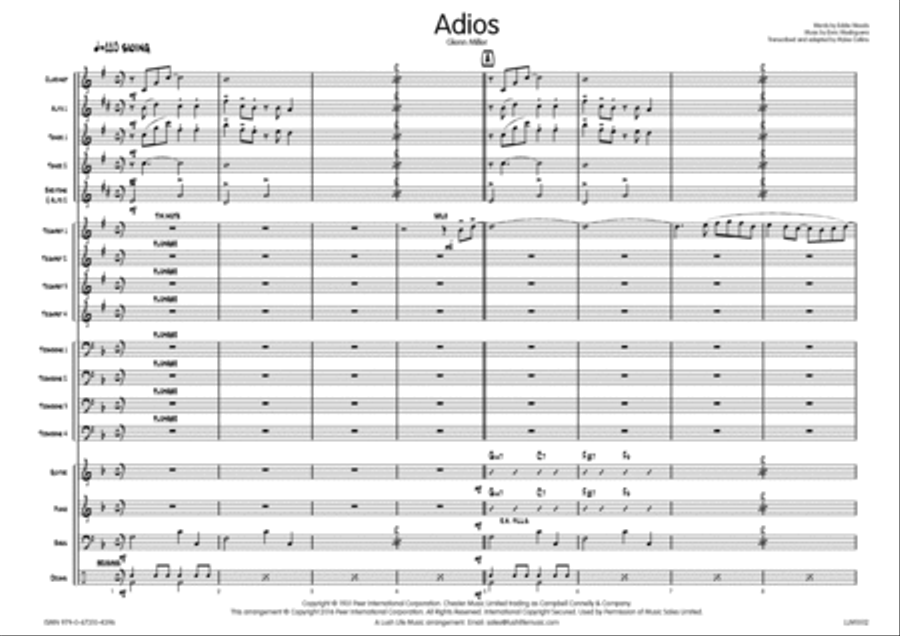 Adios Big Band scores gallery preview page 2