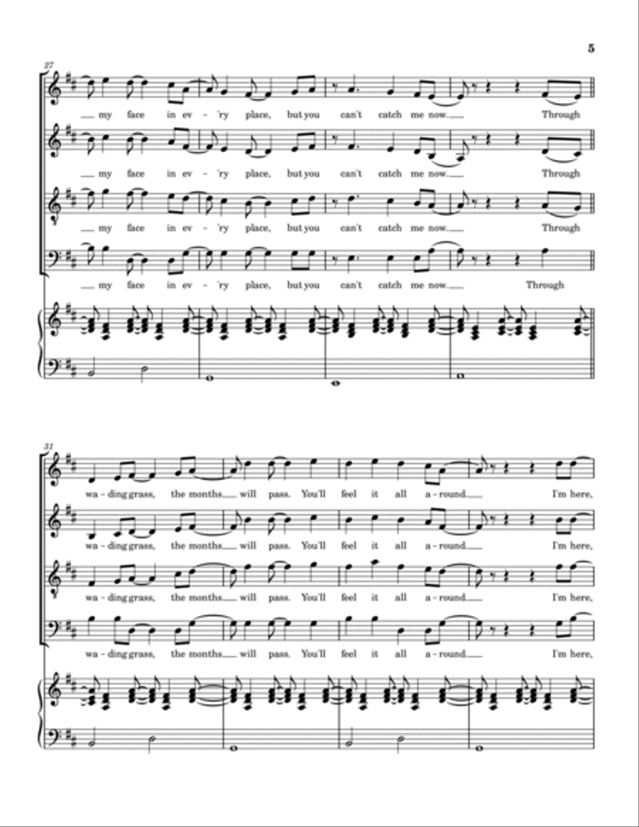 Can't Catch Me Now 4-Part scores gallery preview page 6