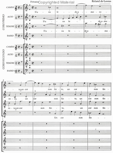 S Una Fede Amorosa (2 Choirs) - Score and parts