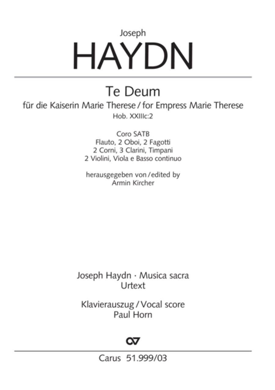 Te Deum 4-Part scores gallery preview page 2