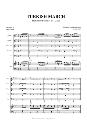 Turkish March - Brass Quintet and Piano + CHORDS