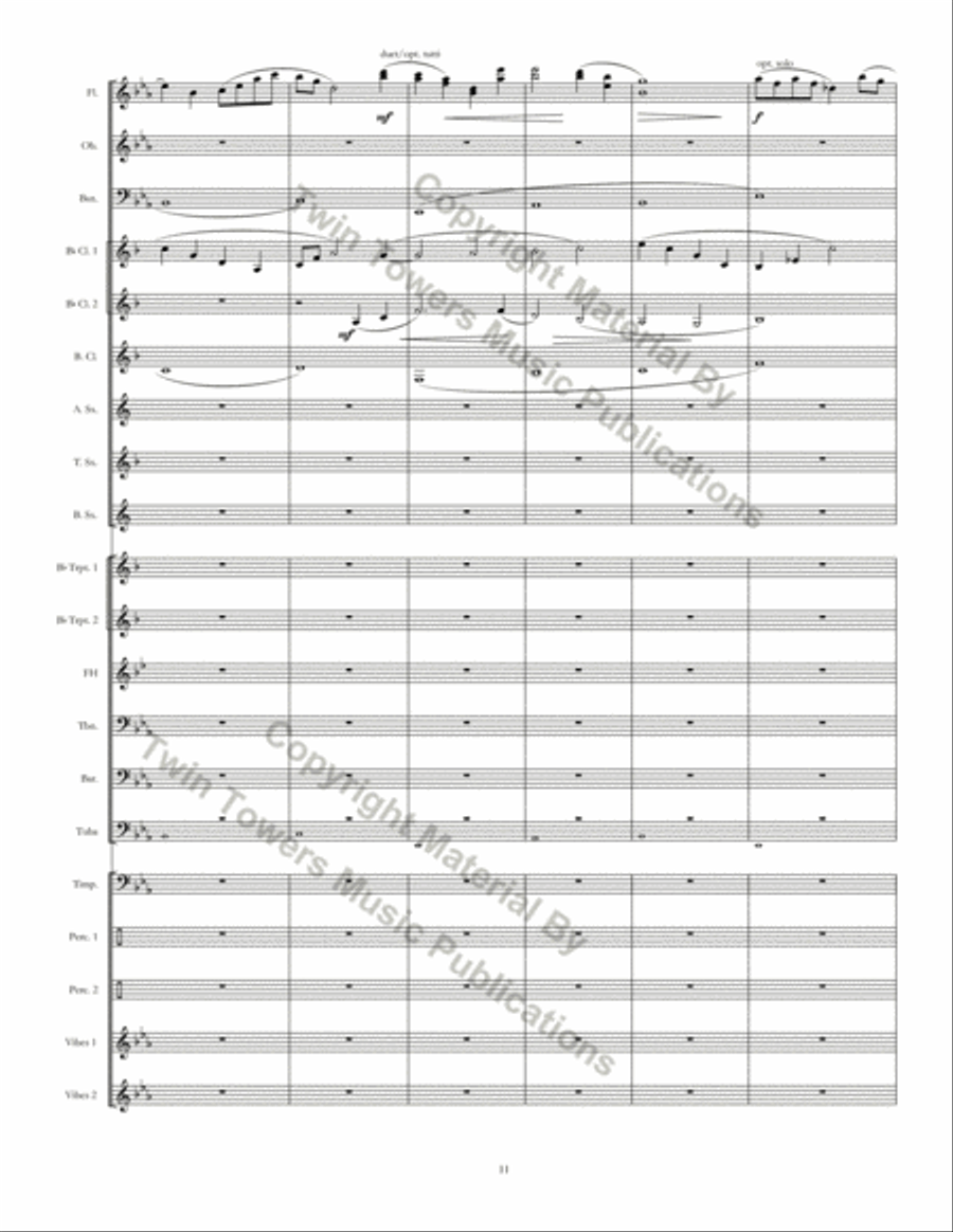 Kingsland Threnody Concert Band scores gallery preview page 12