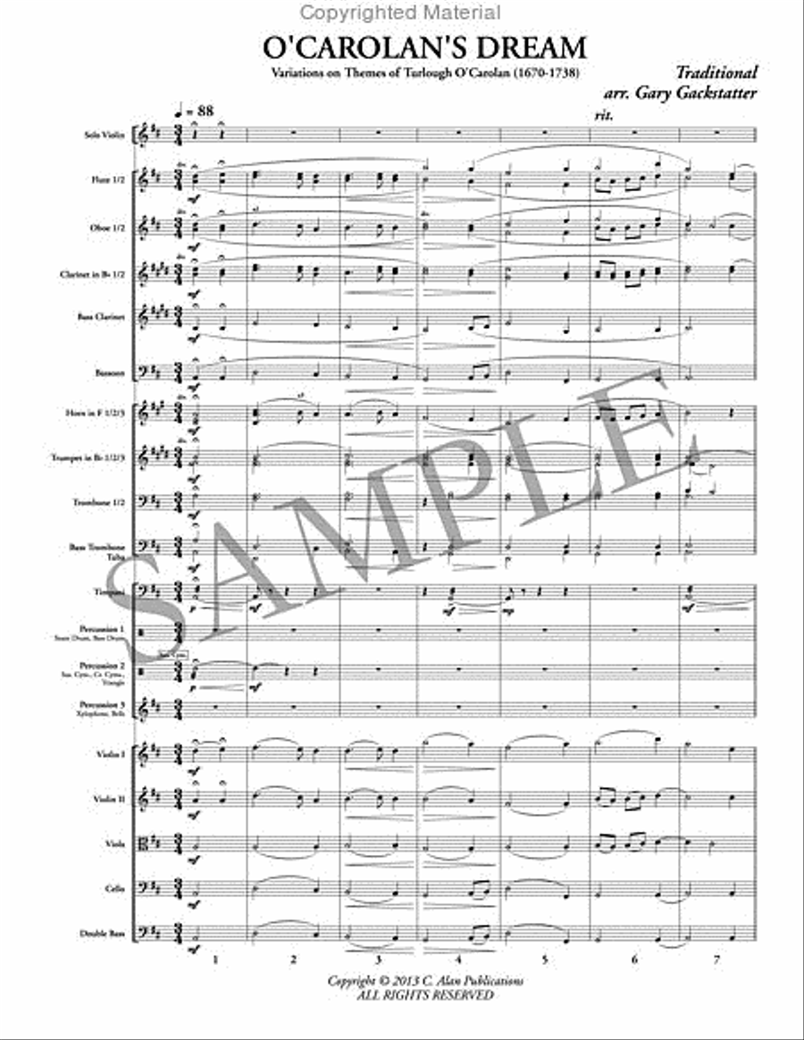 O'Carolan's Dream O'Carolan's Dream Full Orchestra scores gallery preview page 2