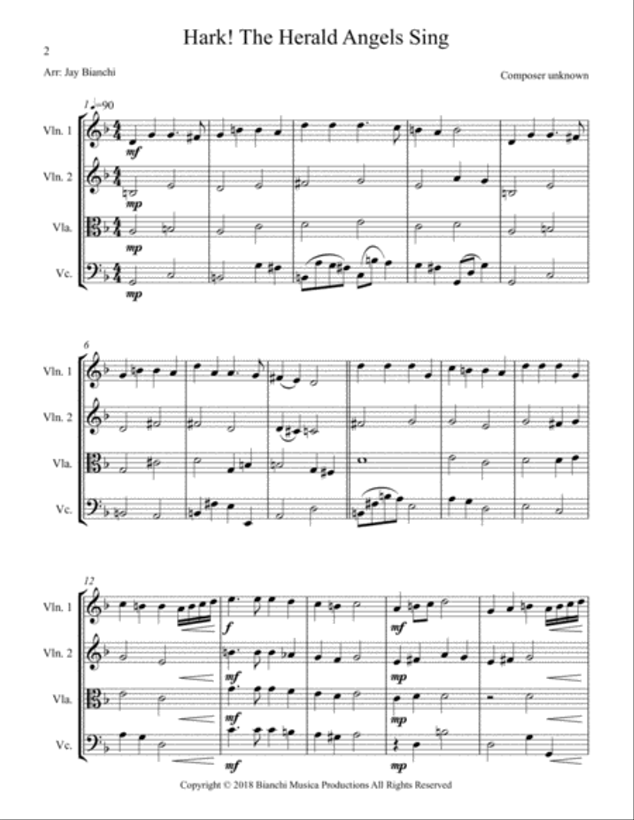 Jay's Jazzy Christmas String Quartets String Quartet scores gallery preview page 3