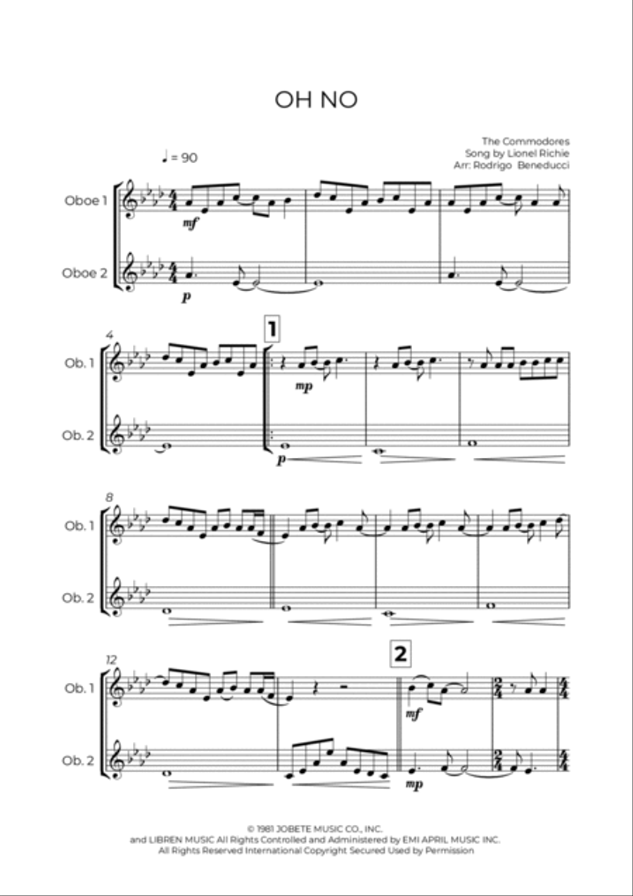 Oh No Woodwind Duet scores gallery preview page 2