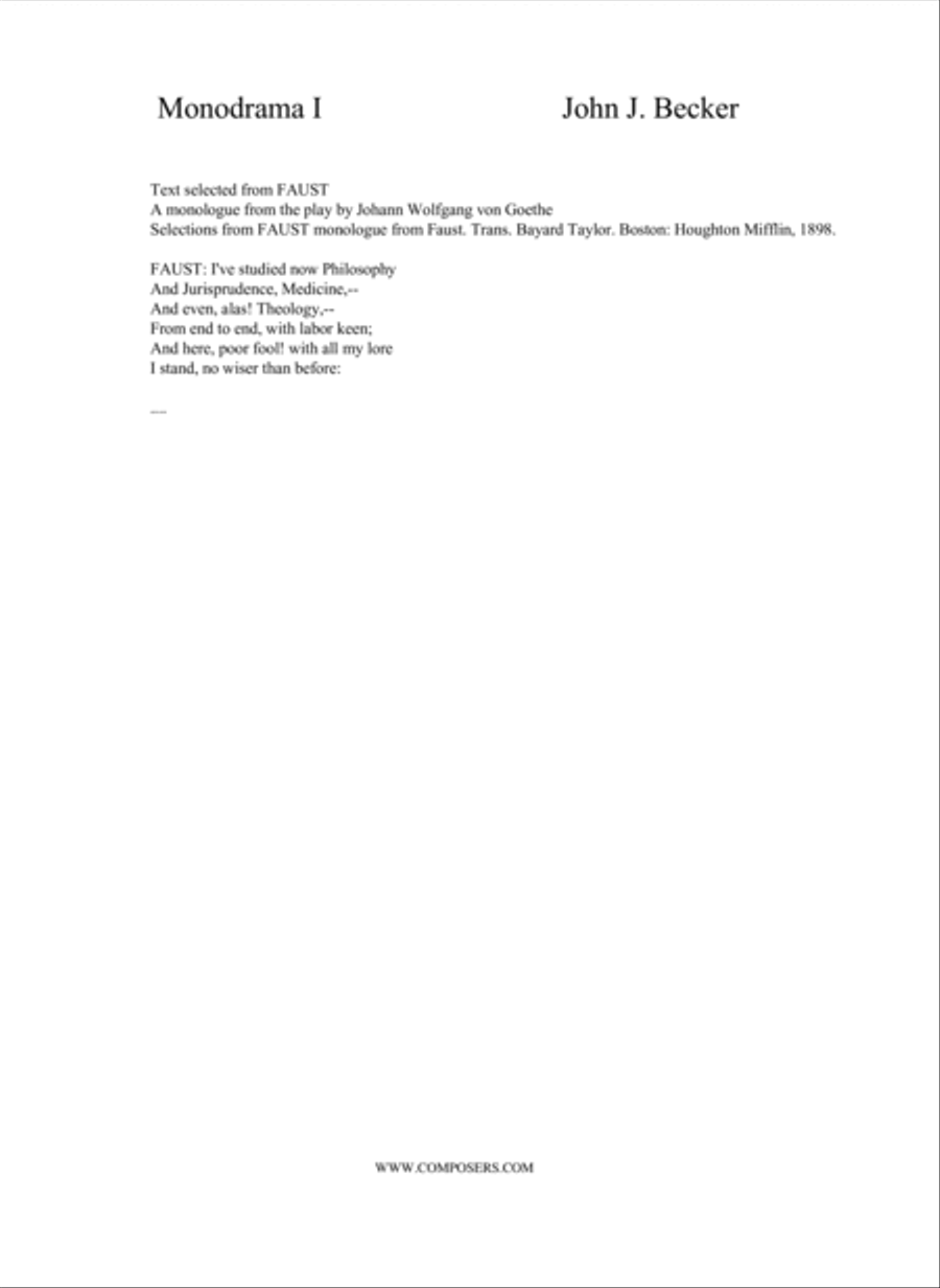 [Becker] Monodrama 1 Voice Solo scores gallery preview page 3