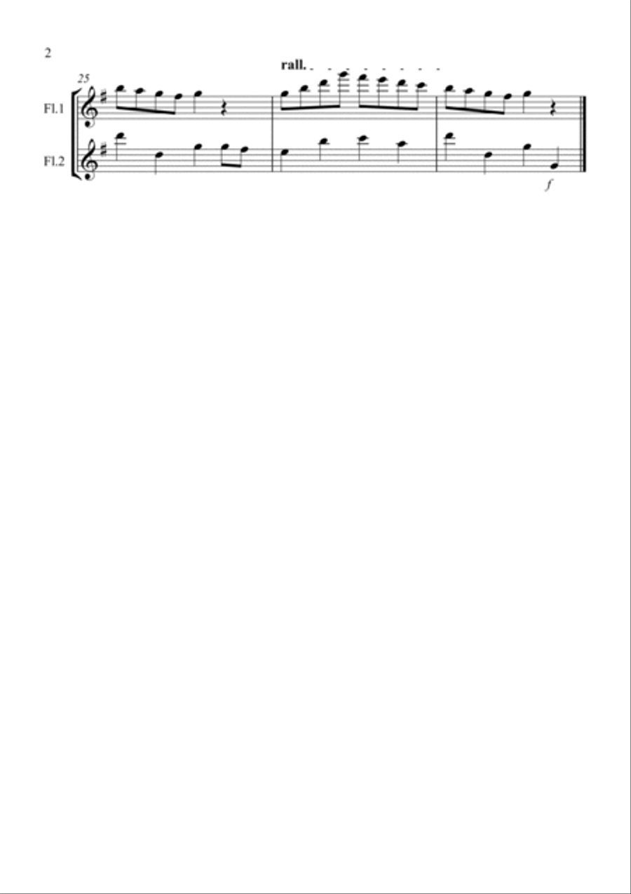 Early One Morning for Flute Duet Flute Duet scores gallery preview page 2