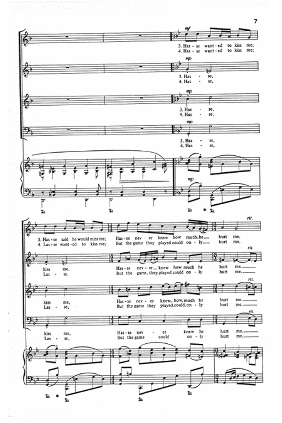 Two Scandinavian Folksongs 4-Part scores gallery preview page 6