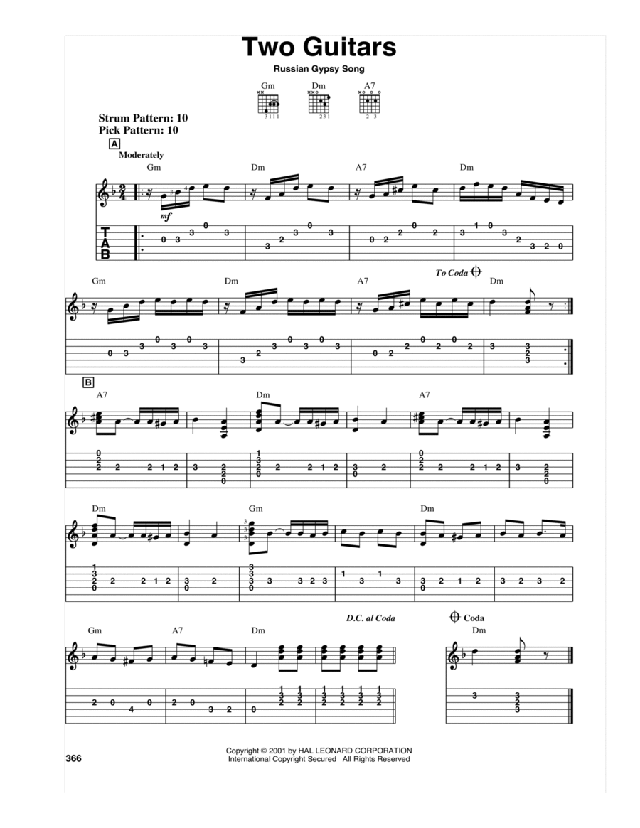 Two Guitars Acoustic Guitar scores gallery preview page 1