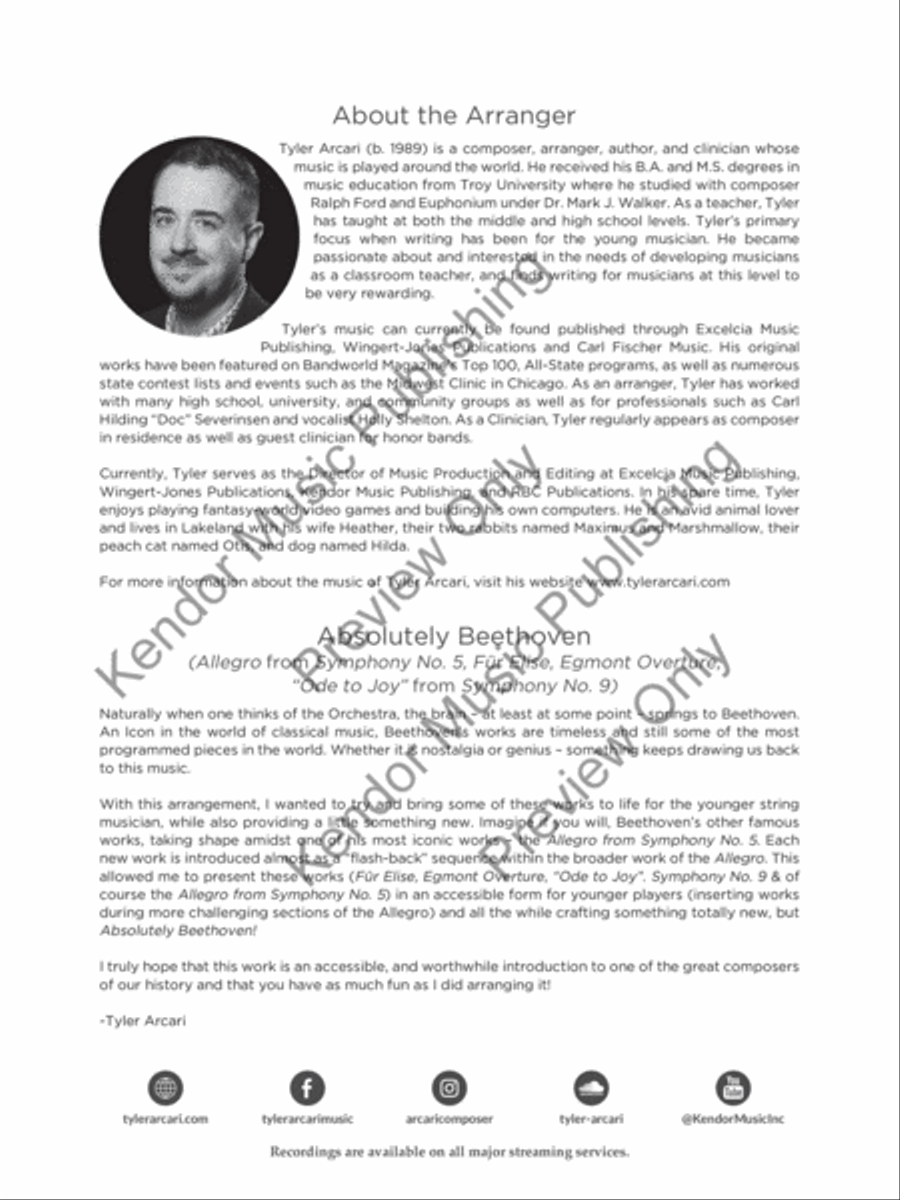 Absolutely Beethoven (Score) String Orchestra scores gallery preview page 3