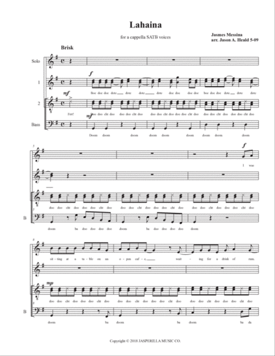 Lahaina Lahaina 4-Part scores gallery preview page 3