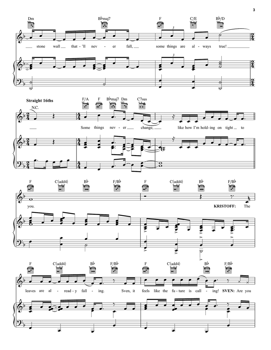 Some Things Never Change (from Disney's Frozen 2) Piano, Vocal, Guitar scores gallery preview page 3