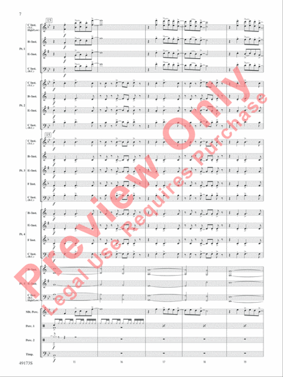 Shine Bright Concert Band scores gallery preview page 8