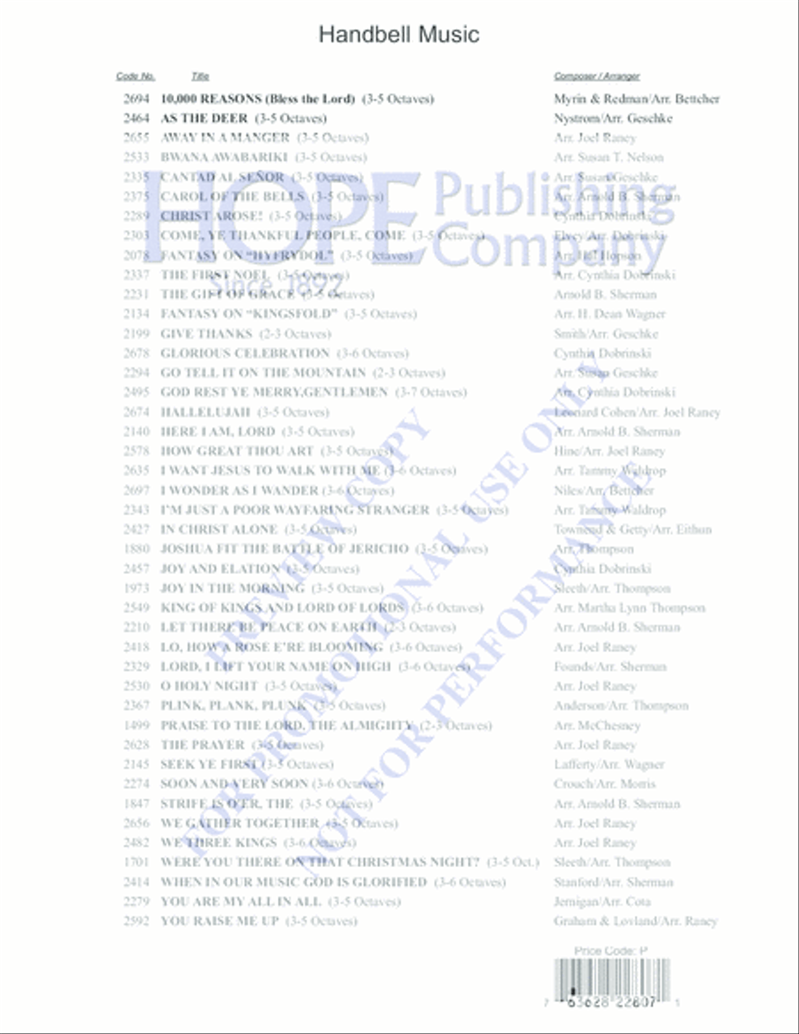 Great Things He Hath Done Handbell Choir scores gallery preview page 16