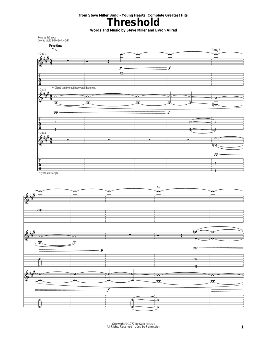 Threshold Acoustic Guitar scores gallery preview page 1