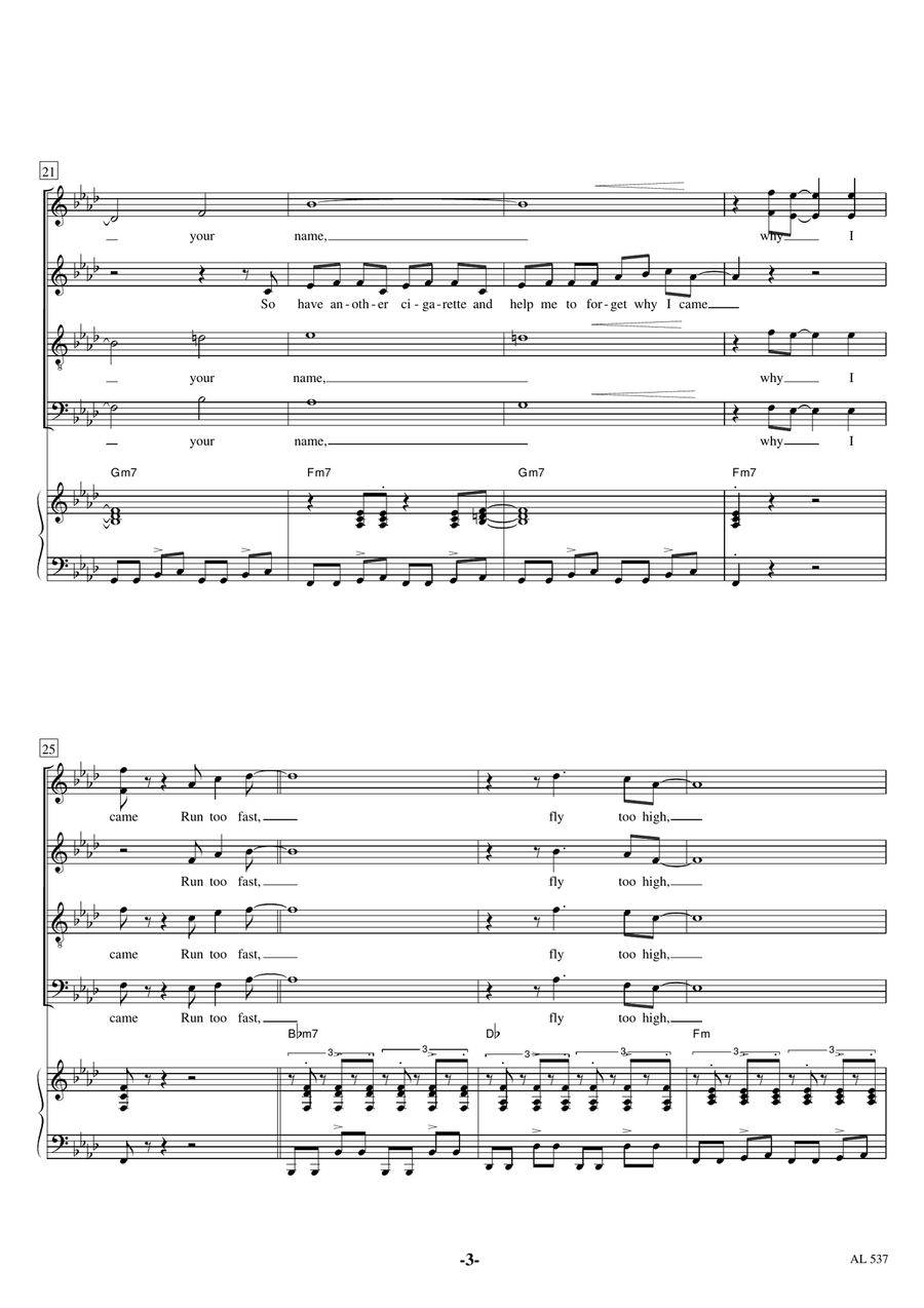 Fly Too High Divisi scores gallery preview page 3