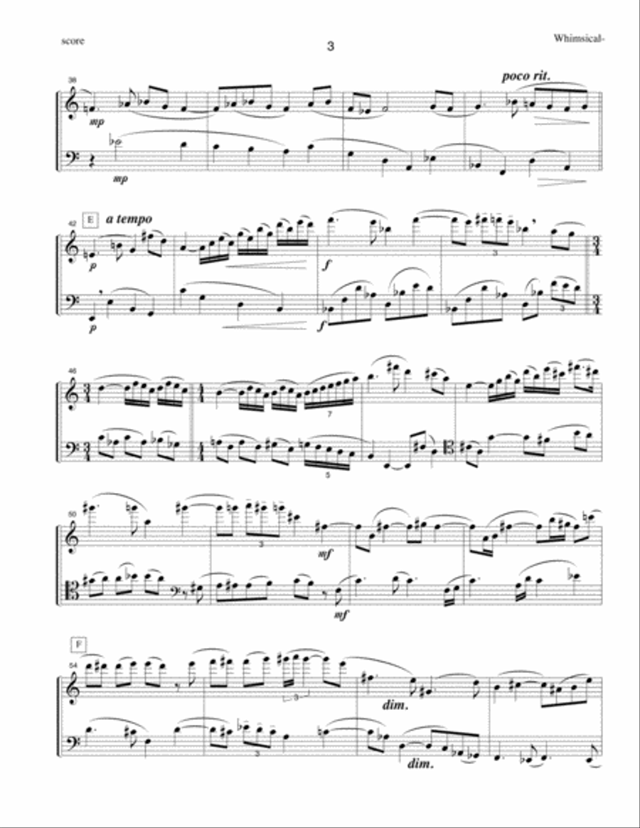 Four Whimsical Pieces, opus 96 Woodwind Duet scores gallery preview page 4