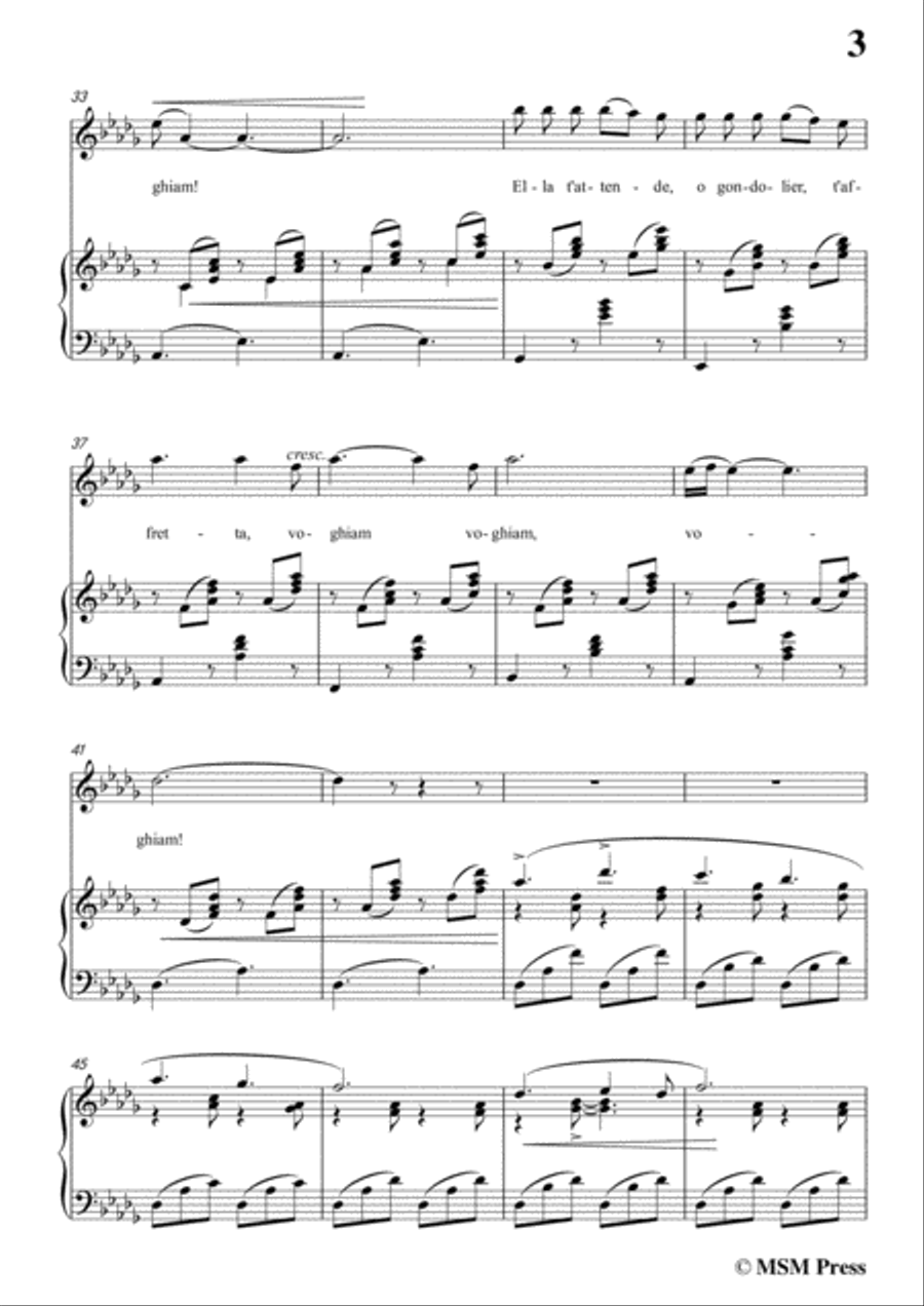 Tosti-A sera in D flat Major,for Voice and Piano Voice Solo scores gallery preview page 5