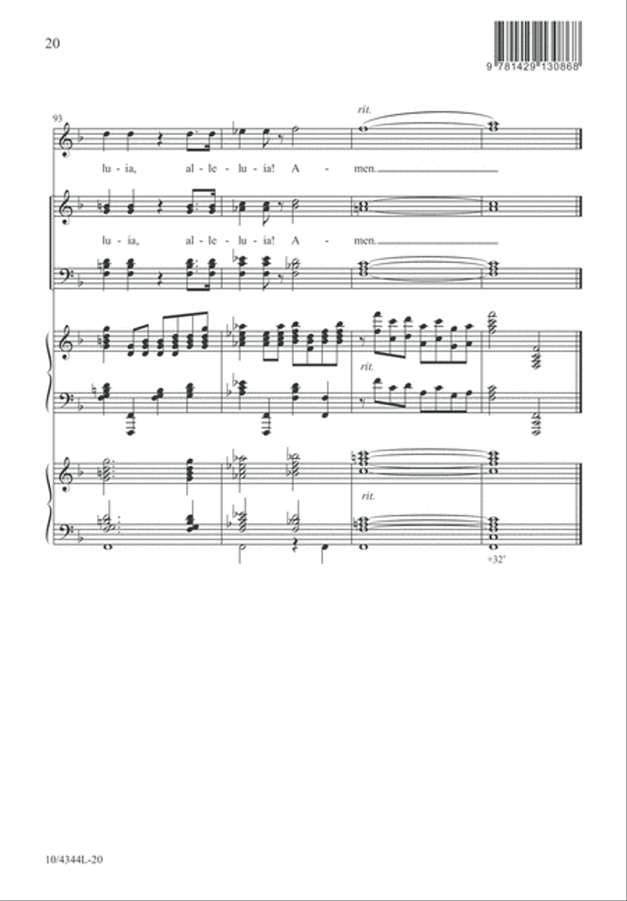 Easter Hymn of Praise 4-Part scores gallery preview page 20